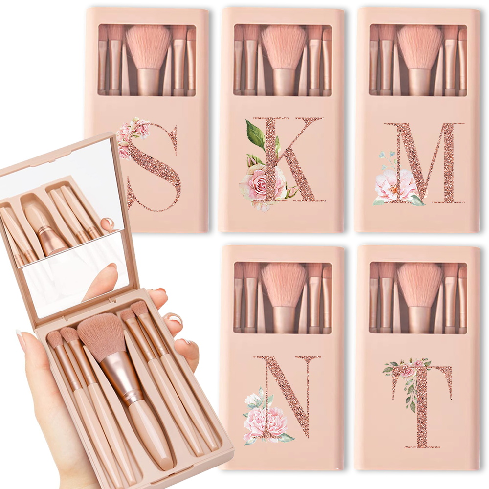 Beauty Makeup Box Set - Kit de brochas cosméticas con espejo
