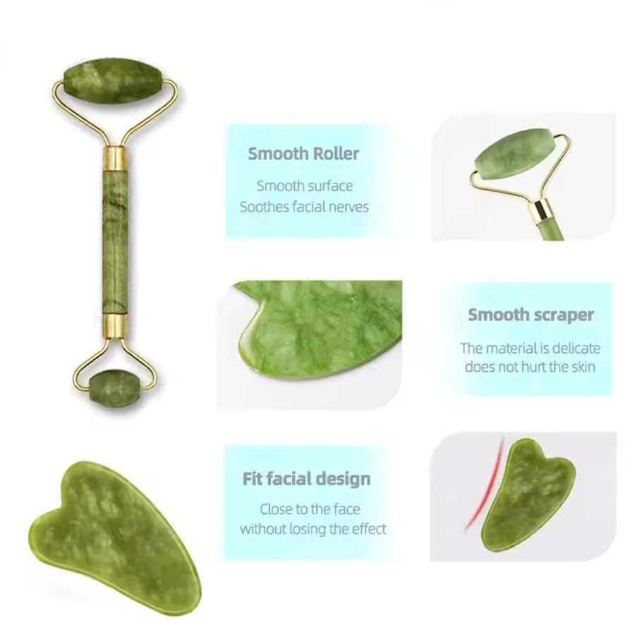 Rodillo de Jade Rosa Natural p - Jade Roller Gua Sha reseña y precio
