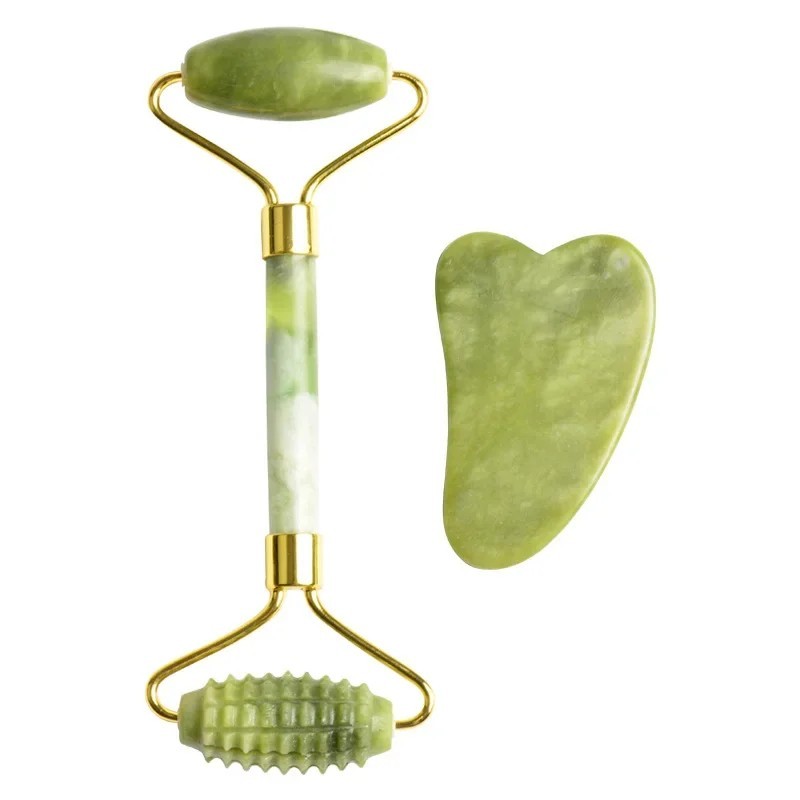 Juego de rodillos de masaje de - Jade Roller Gua Sha reseña y precio