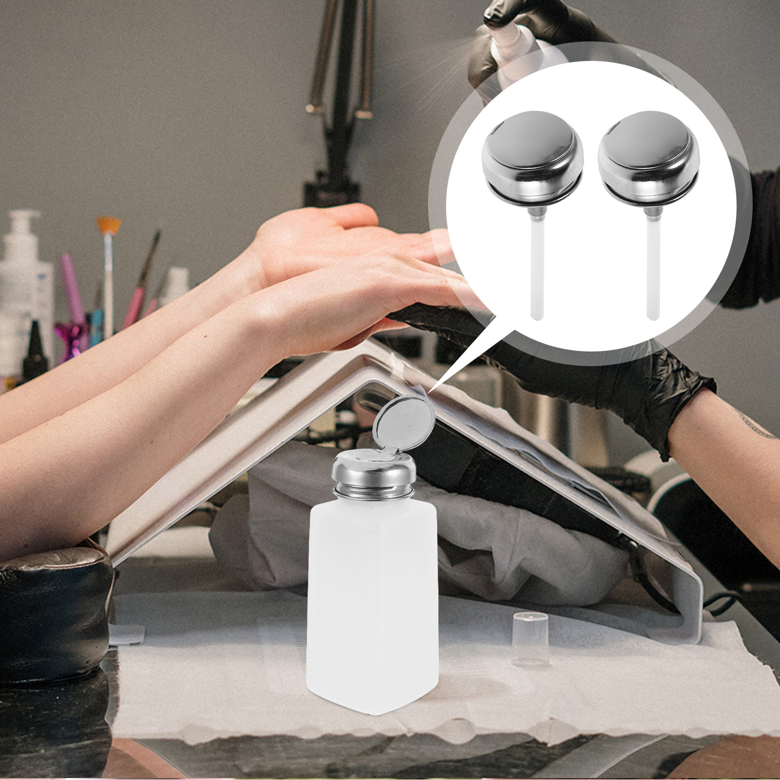 5 tapas dispensadoras de acero - Makeup And Beauty reseña y precio