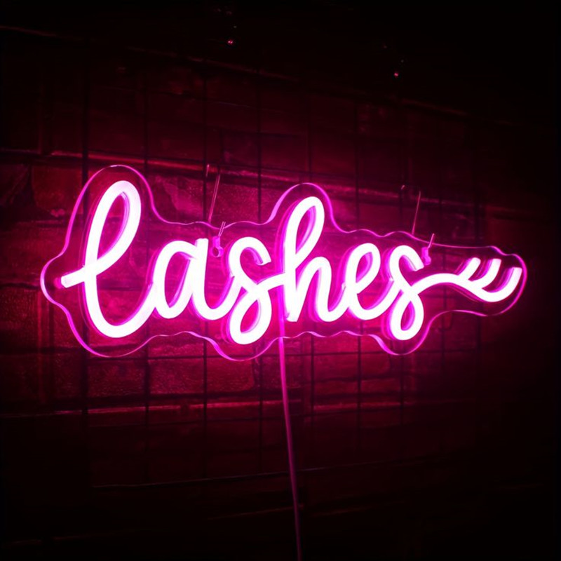 Letrero de neón de pestañas LE - Beauty And Makeup Studio reseña y precio