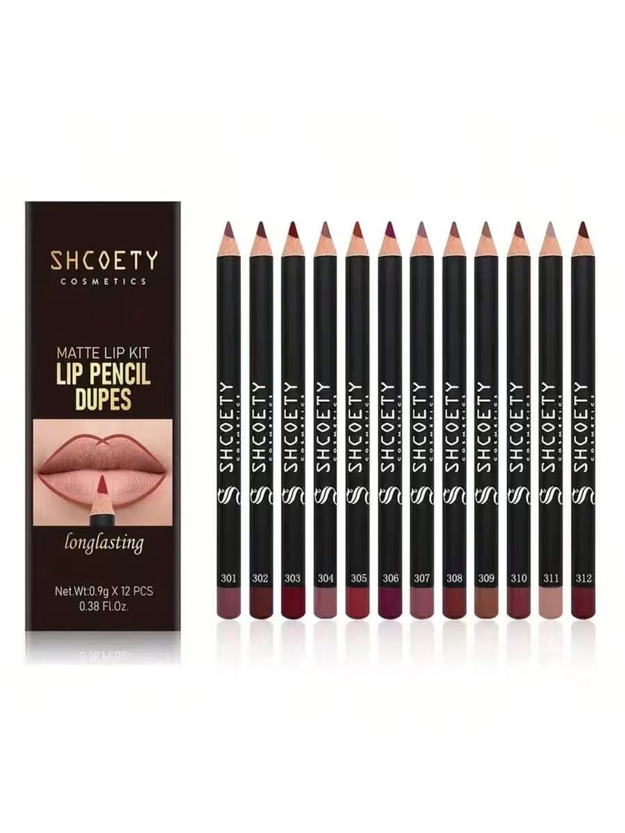 SHCOETY Juego de 12 lápices la - Lip Liner Pencil reseña y precio