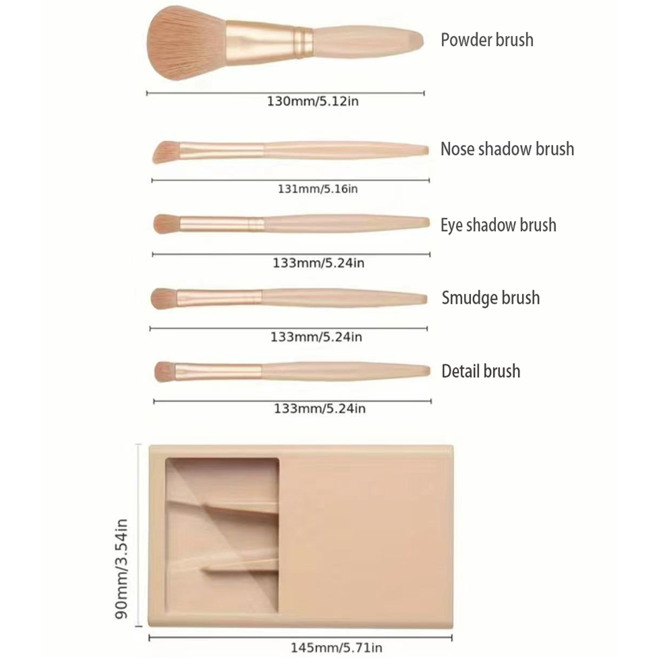 Kit de brochas cosméticas con  - Beauty Makeup Box Set reseña y precio